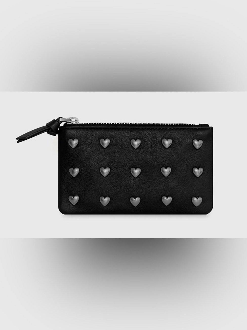 Rebecca Minkoff Studded Heart Stud Pouch Black